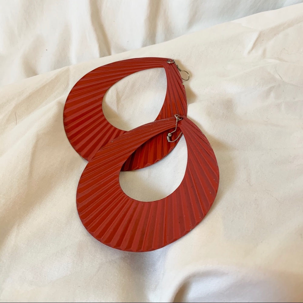 🟥Vintage Red Dangle Geometric Earrings🟥